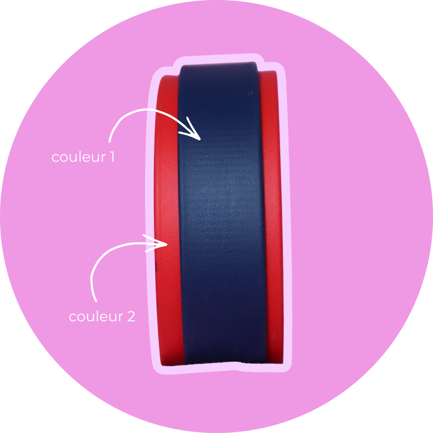 Collier FLAM - double Biothane® 25/38mm chien
