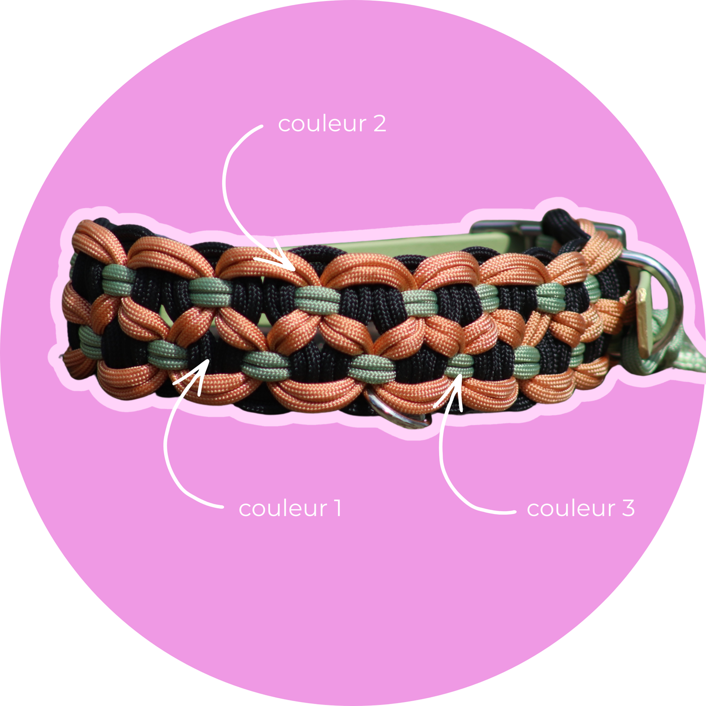 Collier ULLIE - Collier chien paracord fait main