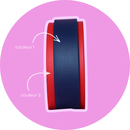 Collier FLAM - double Biothane® 25/38mm chien