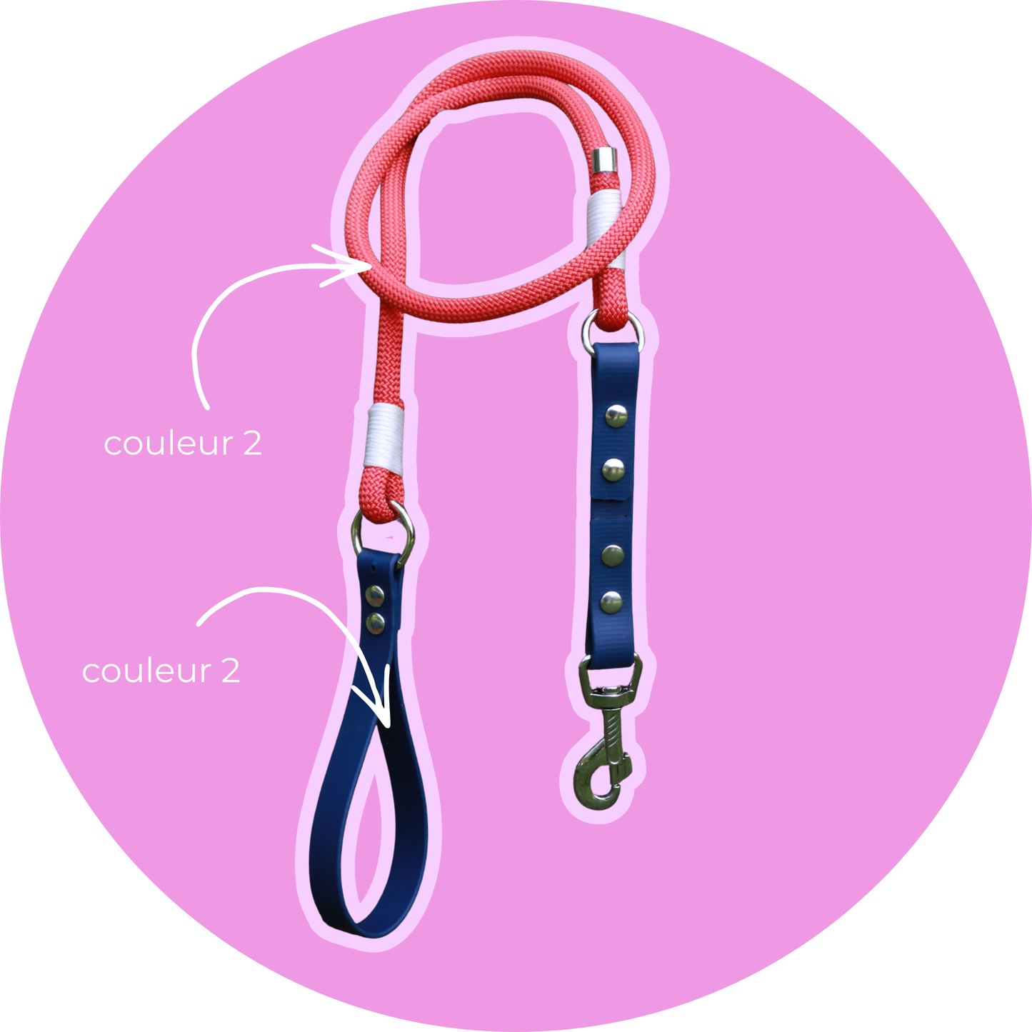 Laisse FLAM - Biothane® & corde