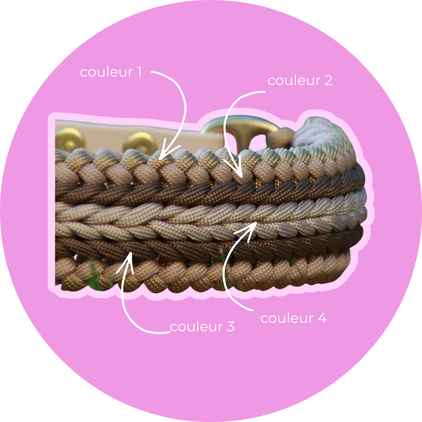 Collier APPY, collier paracorde chien fait main
