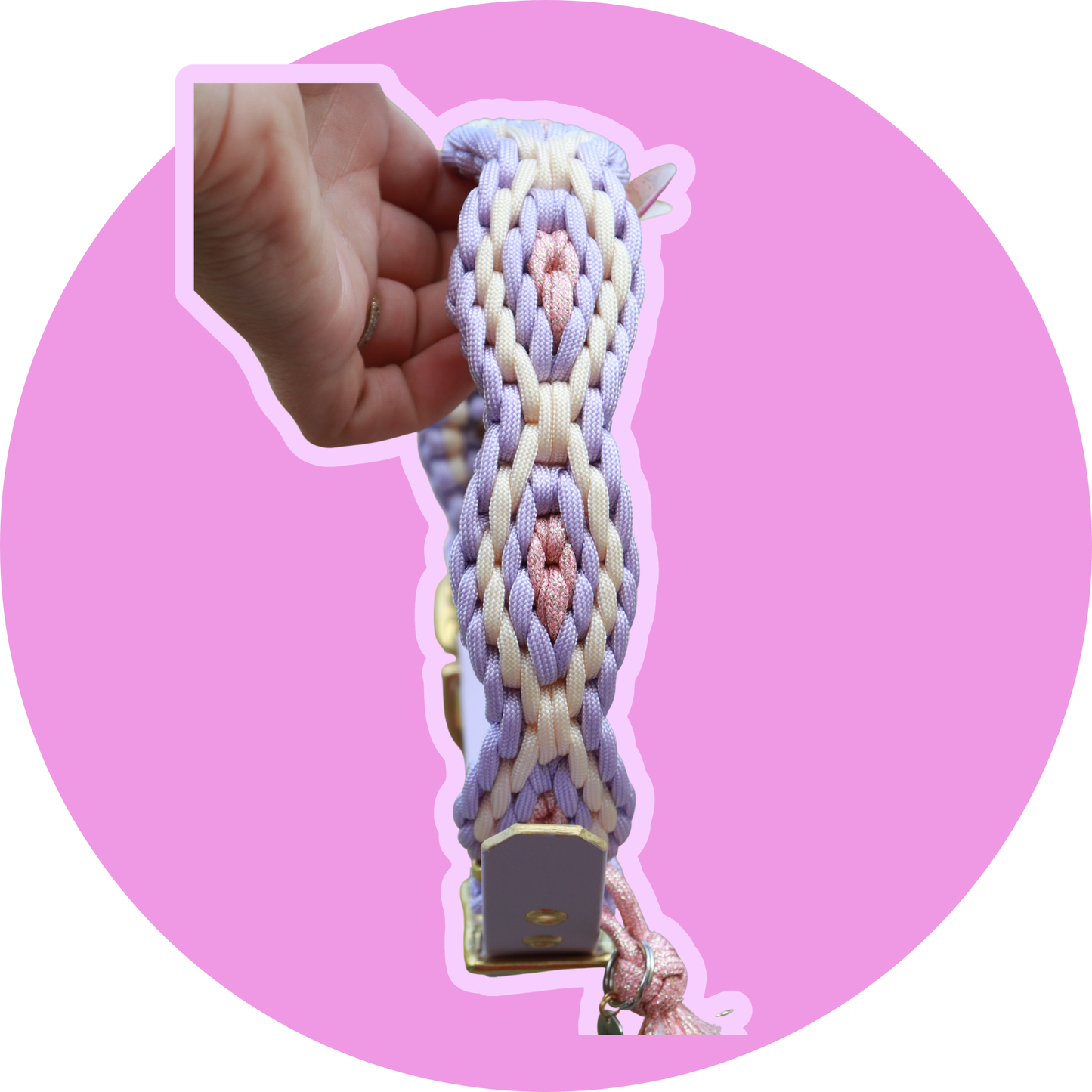 Collier LOSANGES, collier paracorde chien fait main